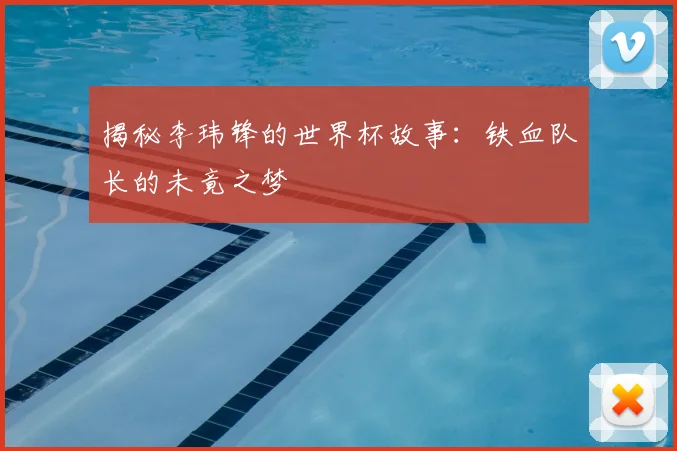 揭秘李玮锋的世界杯故事:铁血队长的未竟之梦
